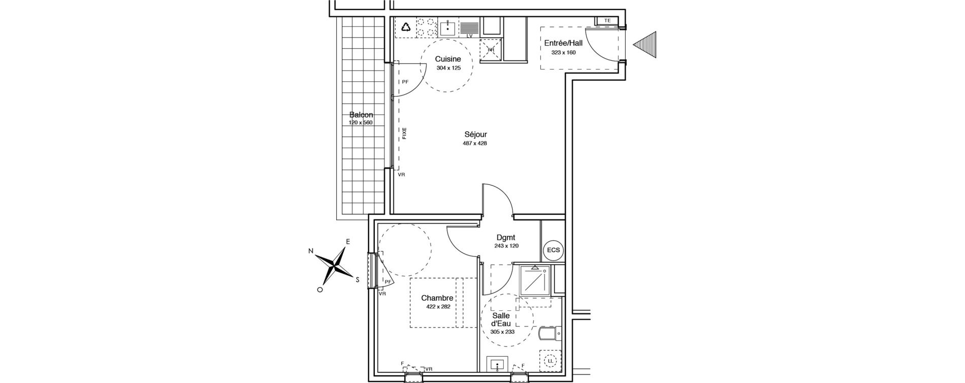 Appartement T2 de 50,60 m2 &agrave; Menton Riviera