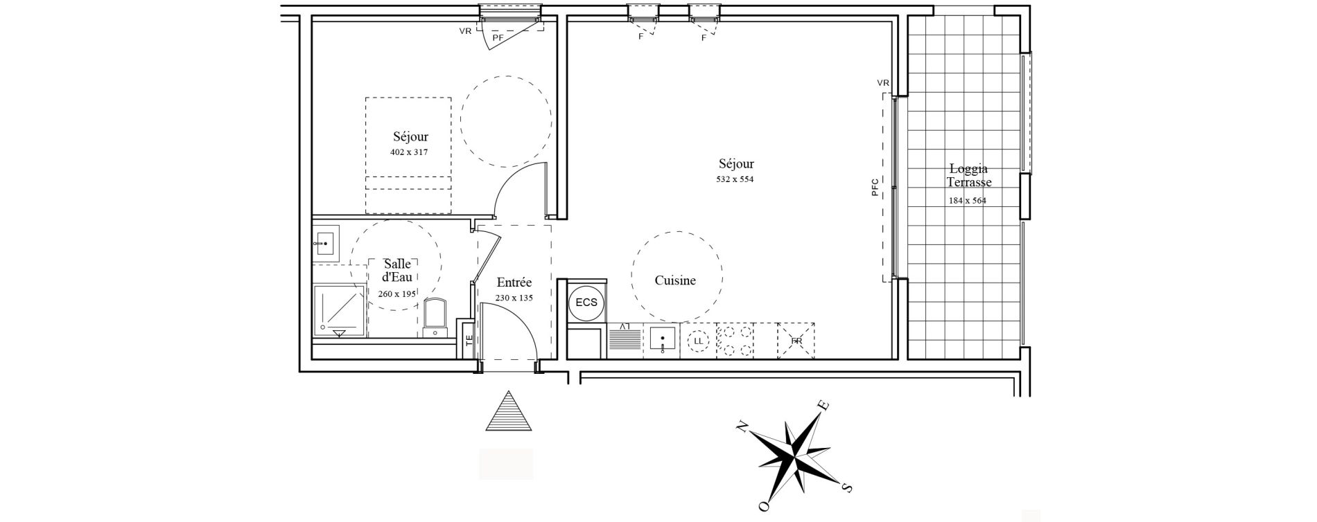 Appartement T2 de 49,90 m2 &agrave; Menton Centre