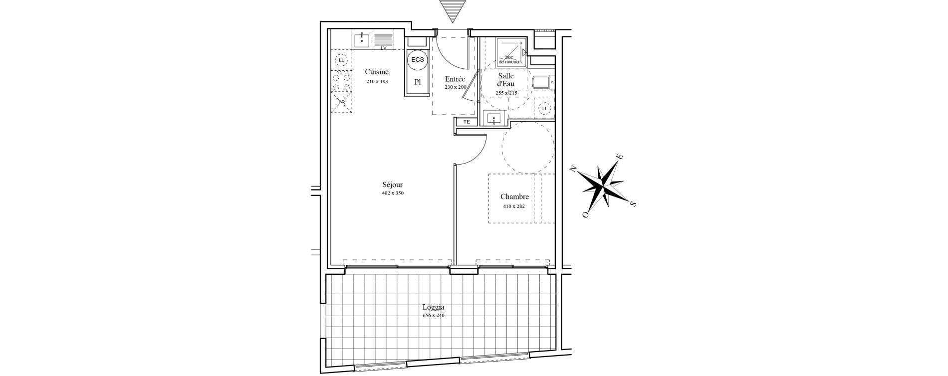 Appartement T2 de 40,10 m2 &agrave; Menton Centre