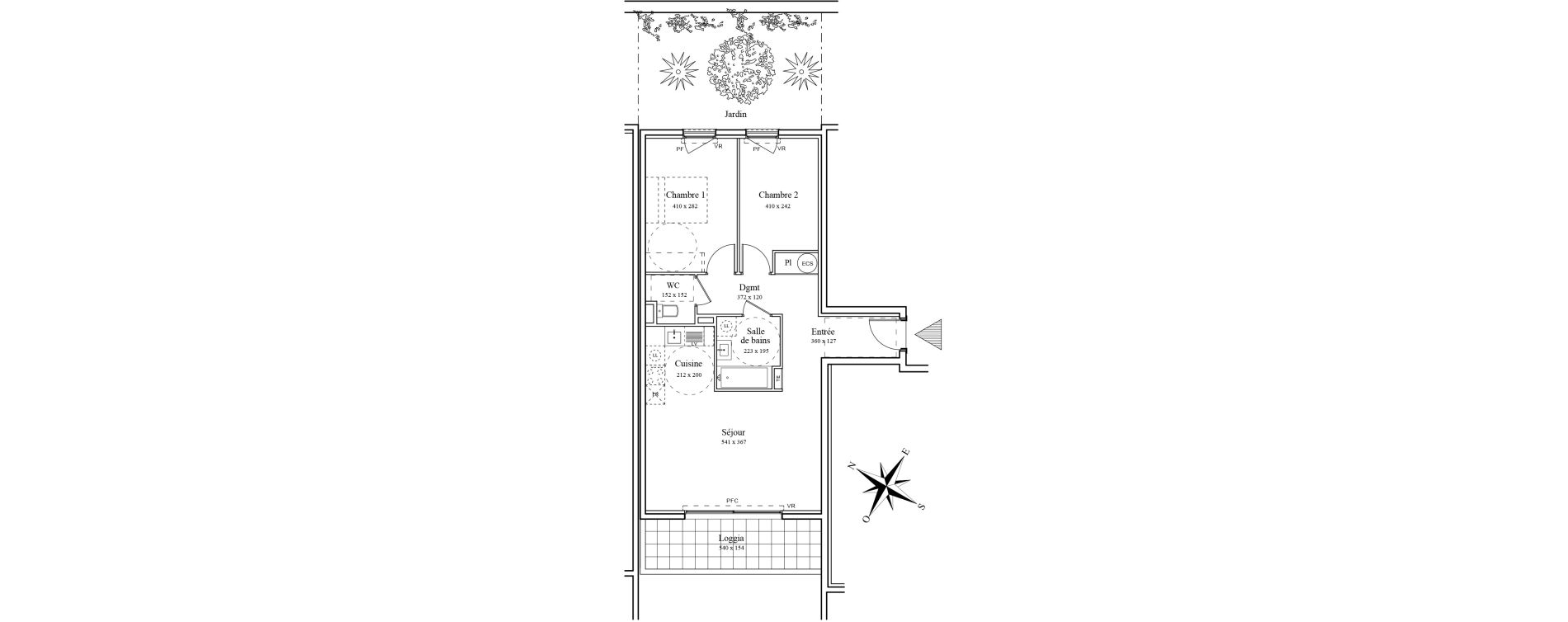 Appartement T3 de 62,20 m2 &agrave; Menton Centre