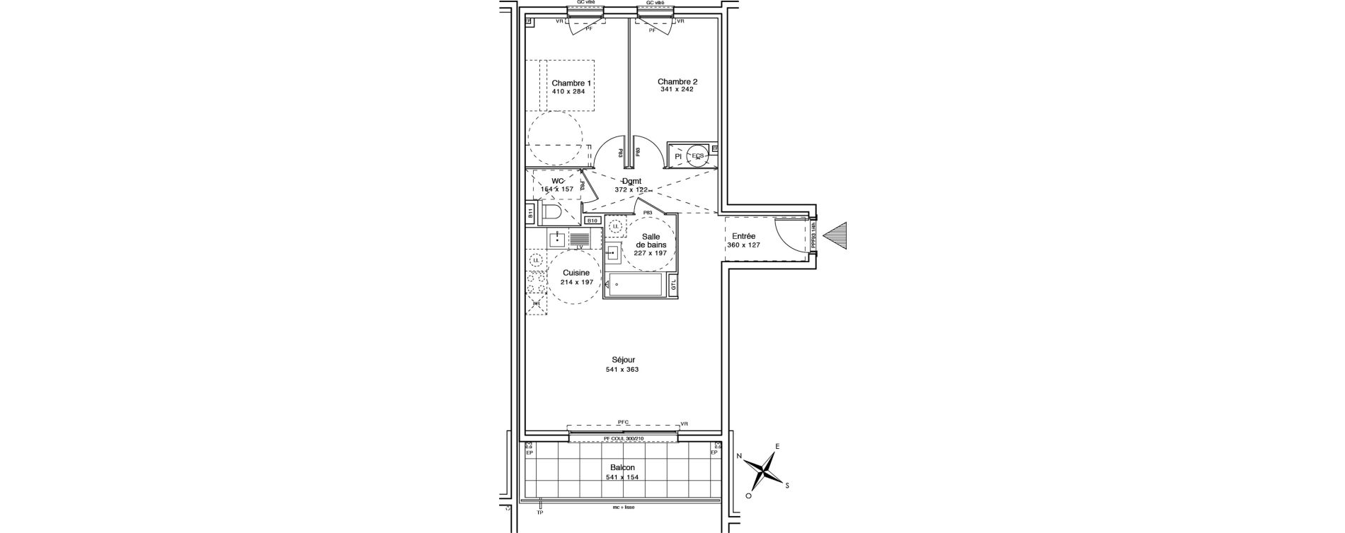 Appartement T3 de 61,80 m2 &agrave; Menton Centre