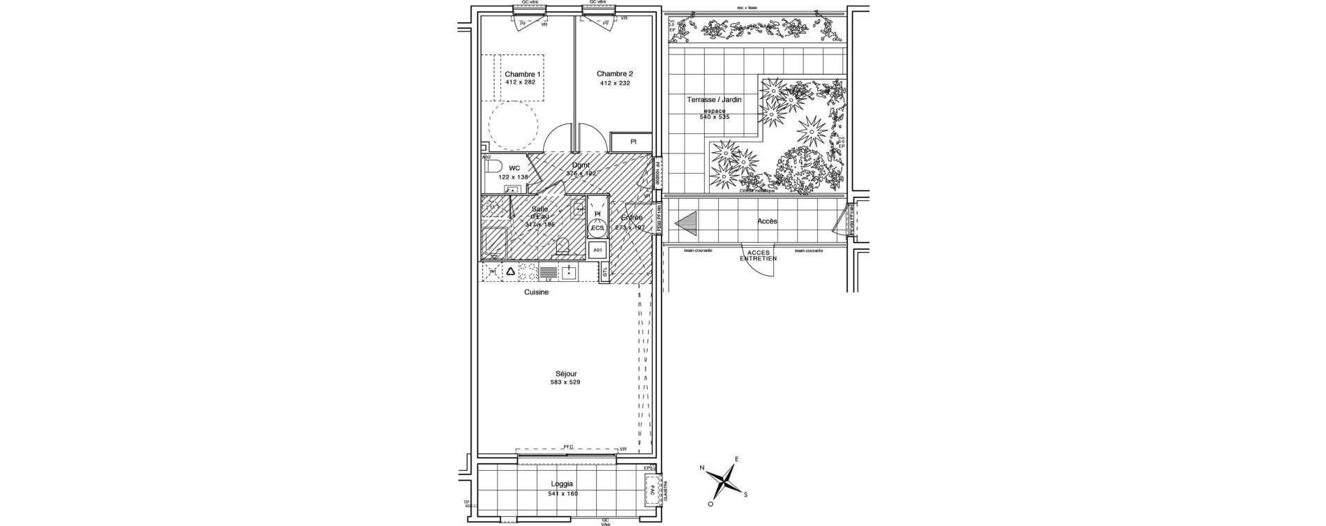 Appartement T3 de 67,40 m2 &agrave; Menton Centre