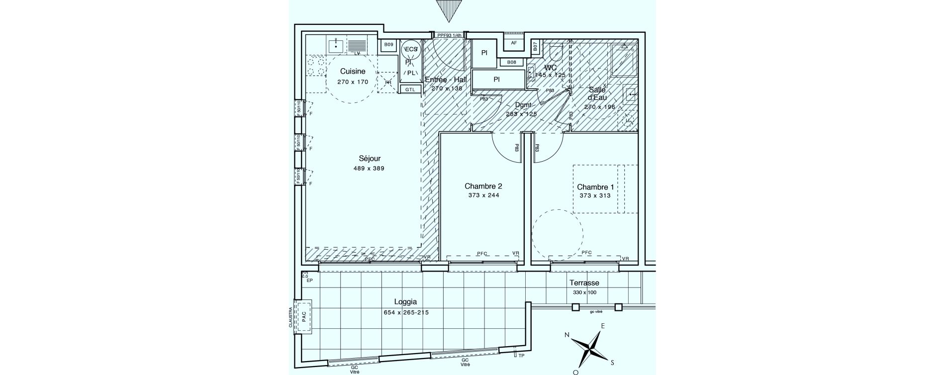 Appartement T3 de 59,70 m2 &agrave; Menton Centre