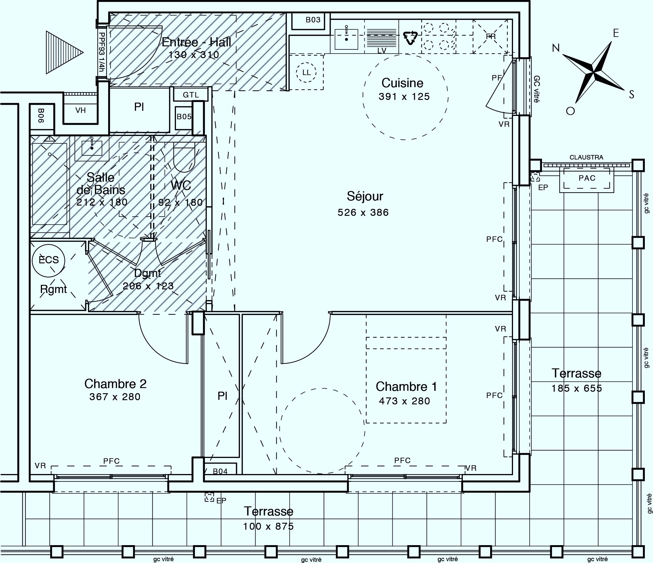 Plan Appartement T3 De 62 30 M² Neuf Résidence « Val Dor à Menton