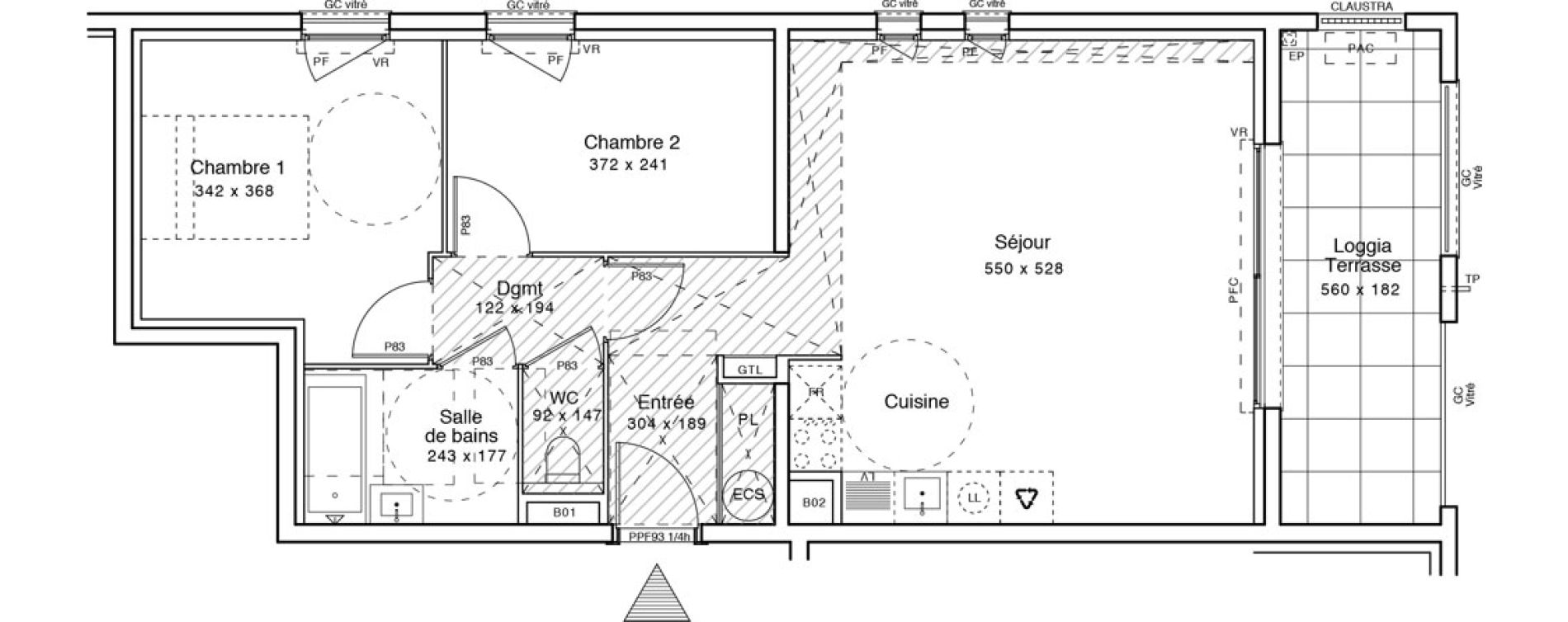 Appartement T3 de 62,60 m2 &agrave; Menton Centre