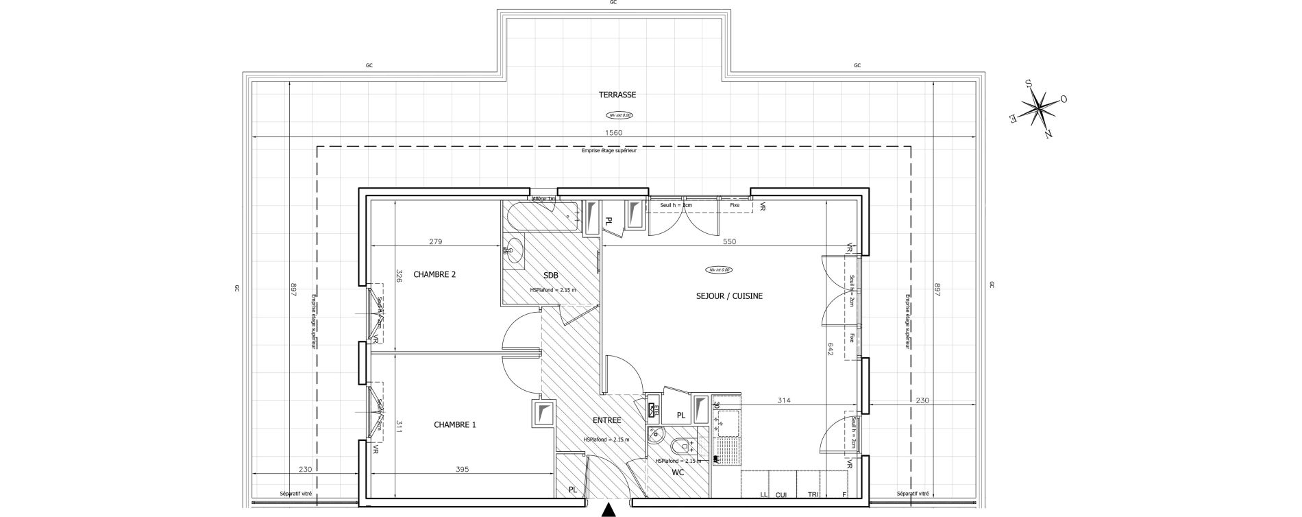 Appartement T3 de 64,73 m2 &agrave; Mougins Val-tournamy