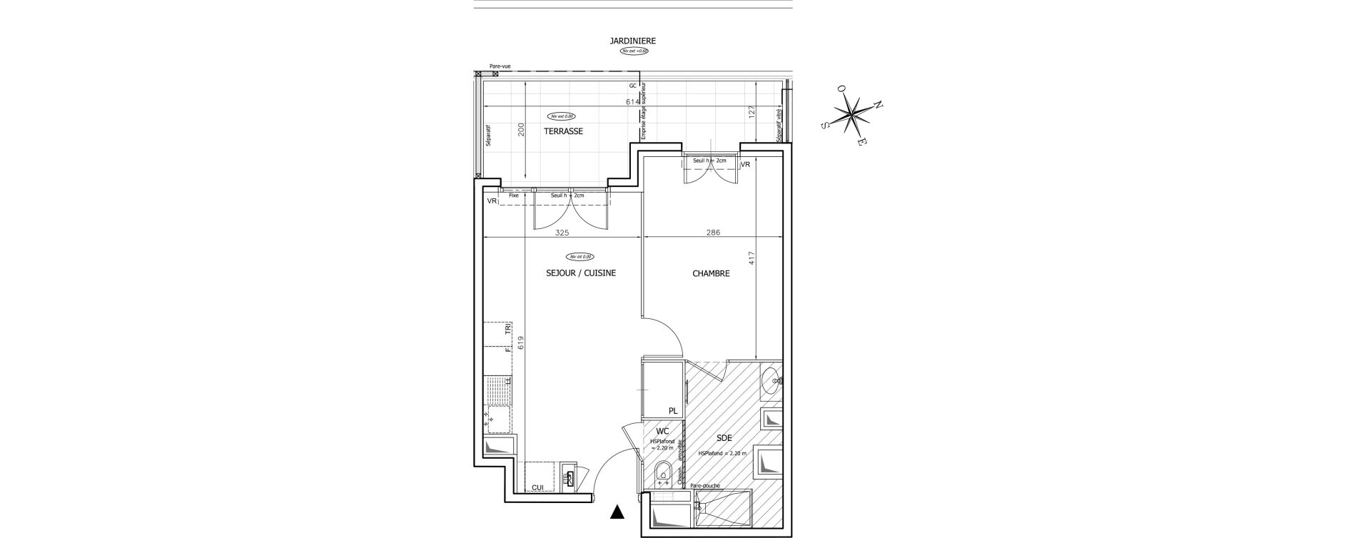 Appartement T2 de 39,13 m2 &agrave; Mougins Val-tournamy