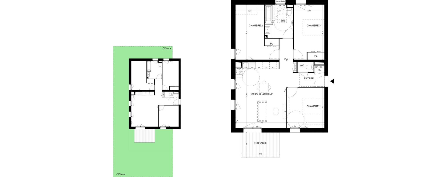 Appartement T4 de 82,55 m2 &agrave; Mougins Centre