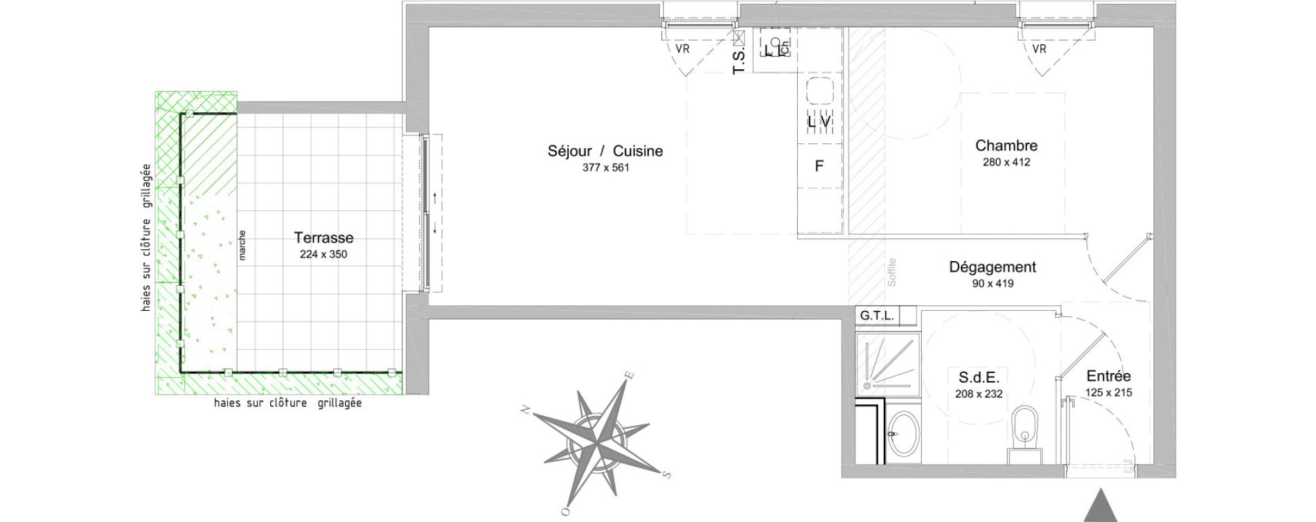 Appartement T2 de 44,20 m2 &agrave; Nice Cimiez
