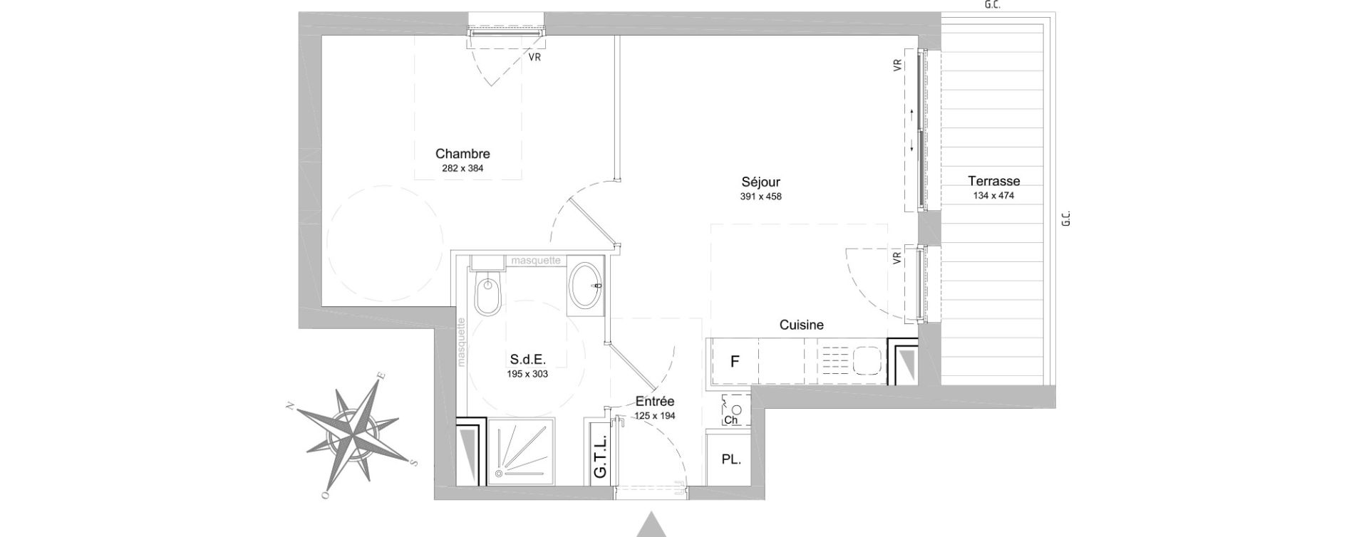 Appartement T2 de 37,80 m2 &agrave; Nice Cimiez