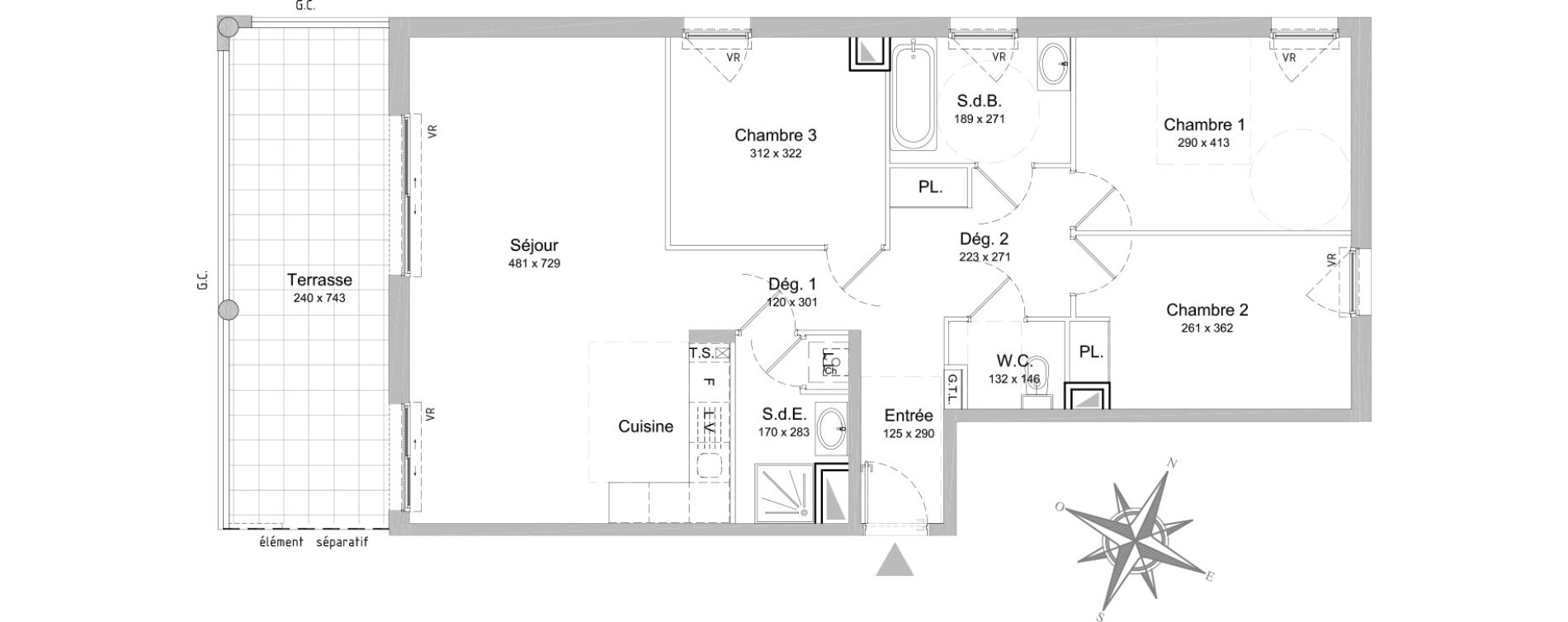 Appartement T4 de 88,80 m2 &agrave; Nice Cimiez