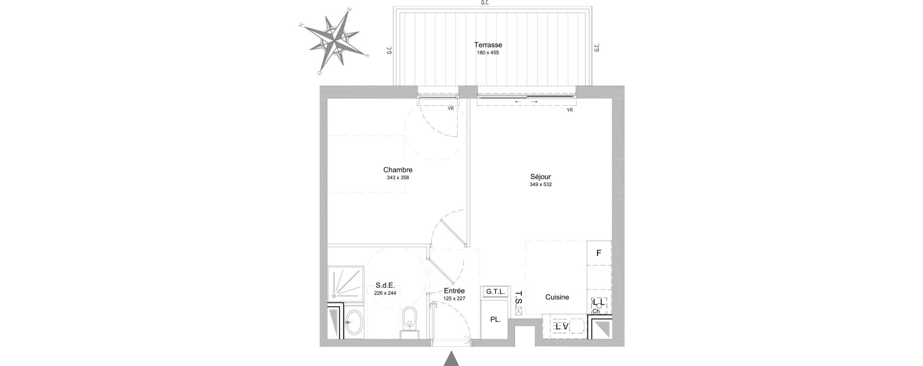 Appartement T2 de 39,40 m2 &agrave; Nice Cimiez
