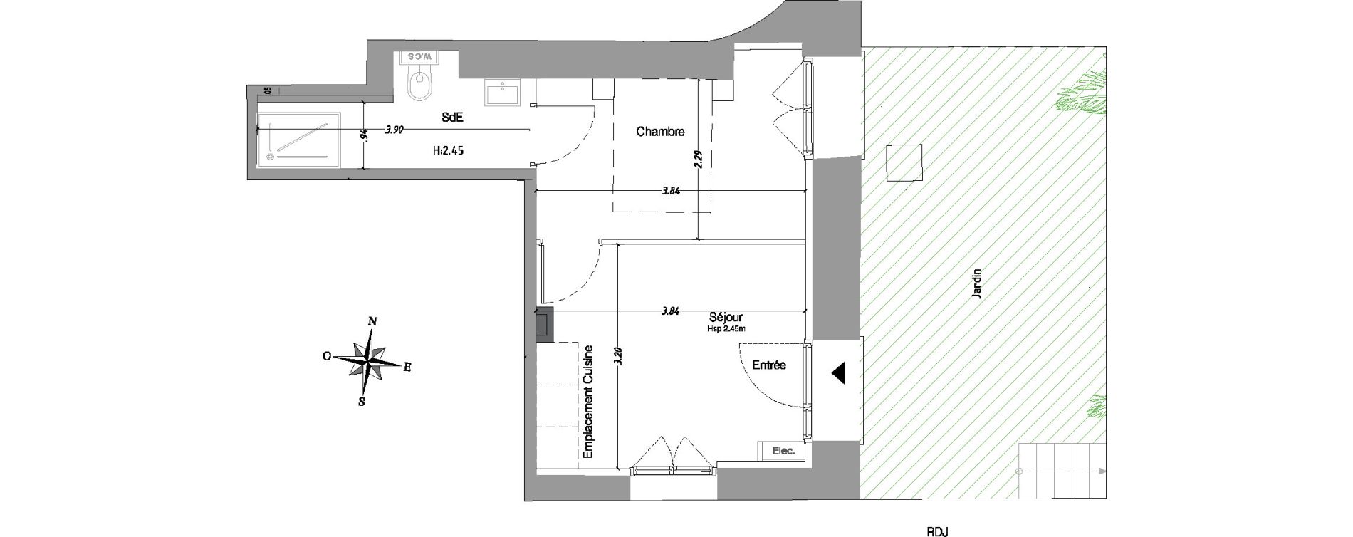Appartement T2 de 25,50 m2 &agrave; Nice Jean medecin