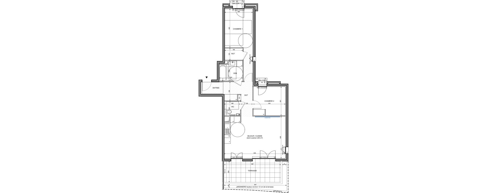 Appartement T3 de 72,57 m2 &agrave; Nice Cimiez