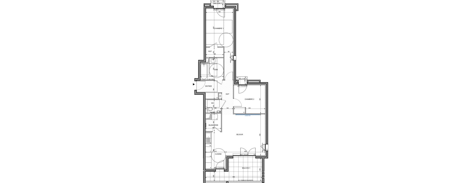 Appartement T3 de 73,23 m2 &agrave; Nice Cimiez