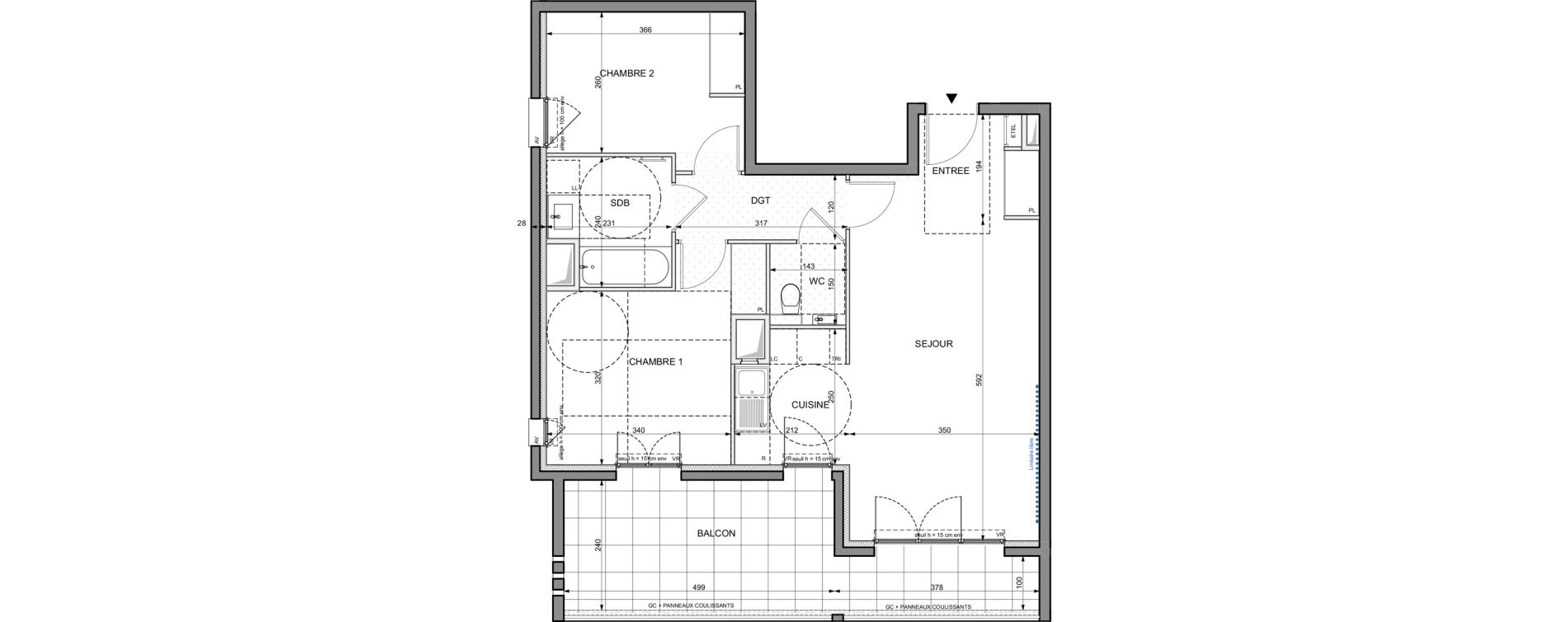 Appartement T3 de 63,71 m2 &agrave; Nice Cimiez