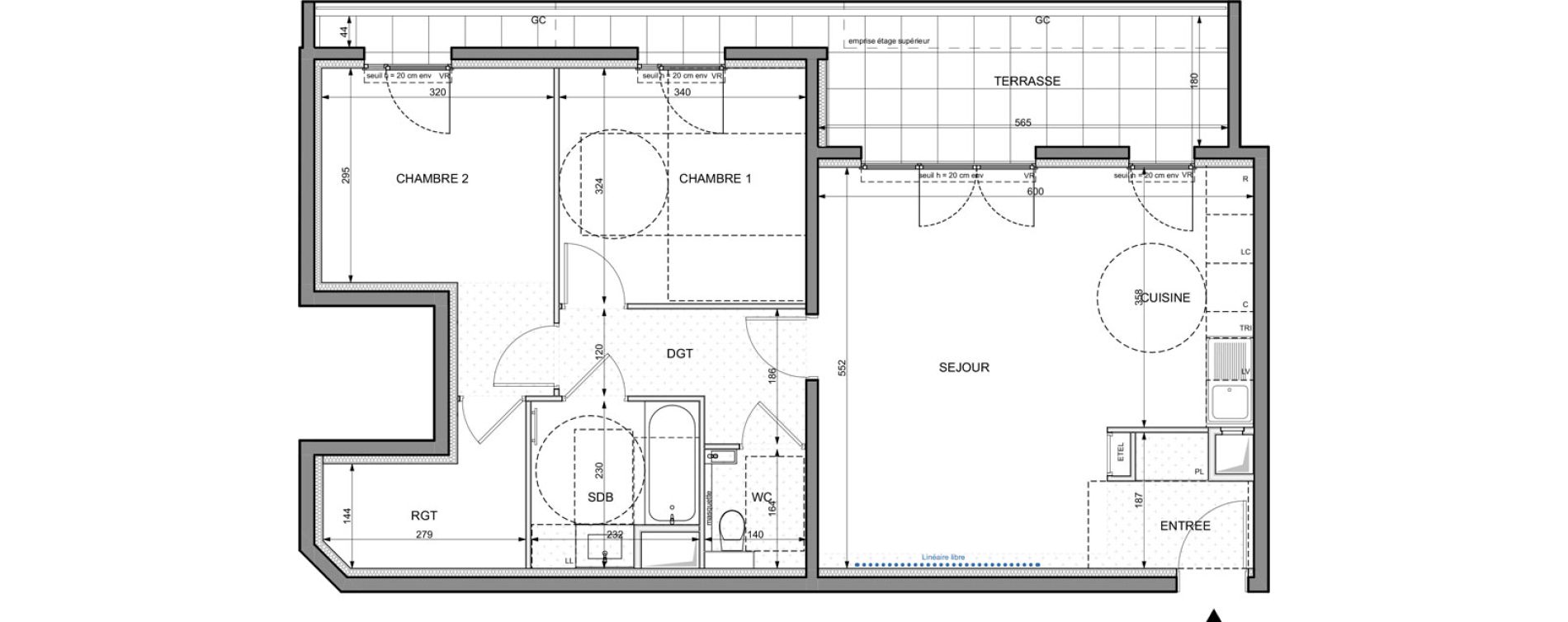 Appartement T3 de 71,43 m2 &agrave; Nice Cimiez