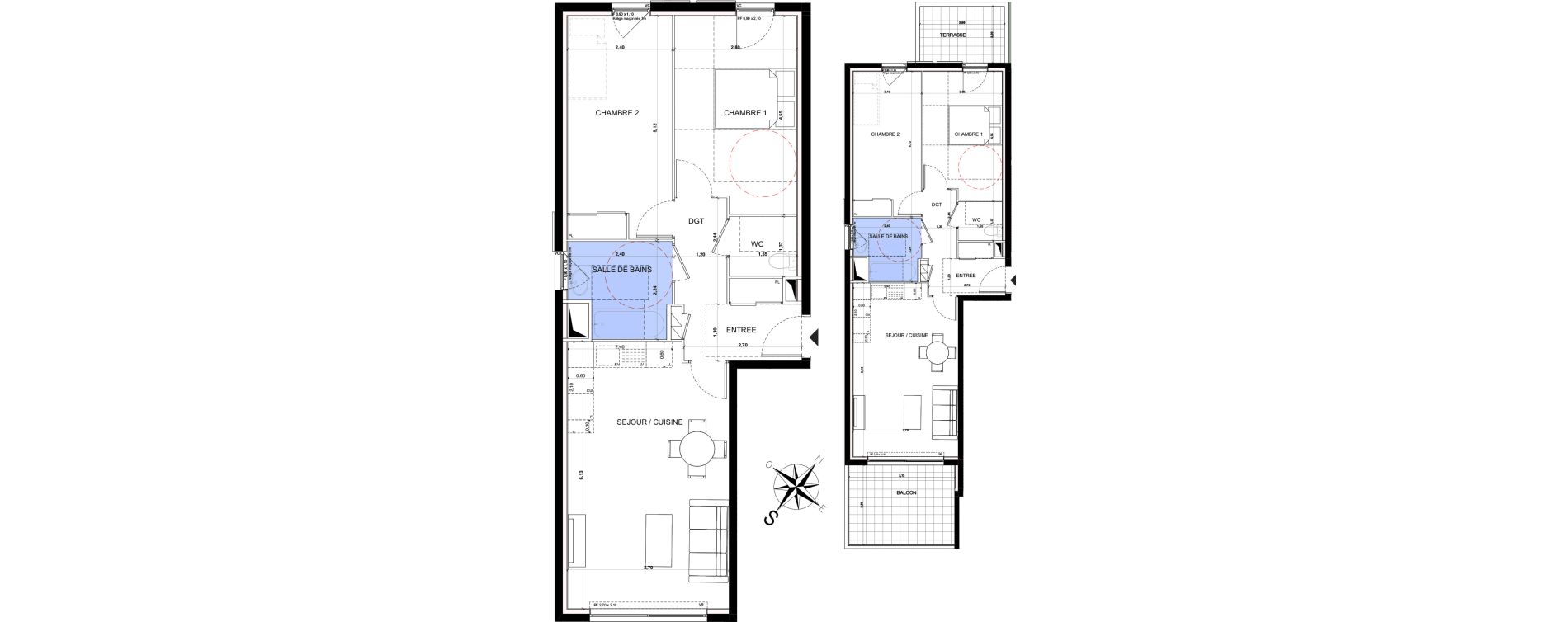 Appartement T3 de 60,40 m2 &agrave; Nice Pessicart