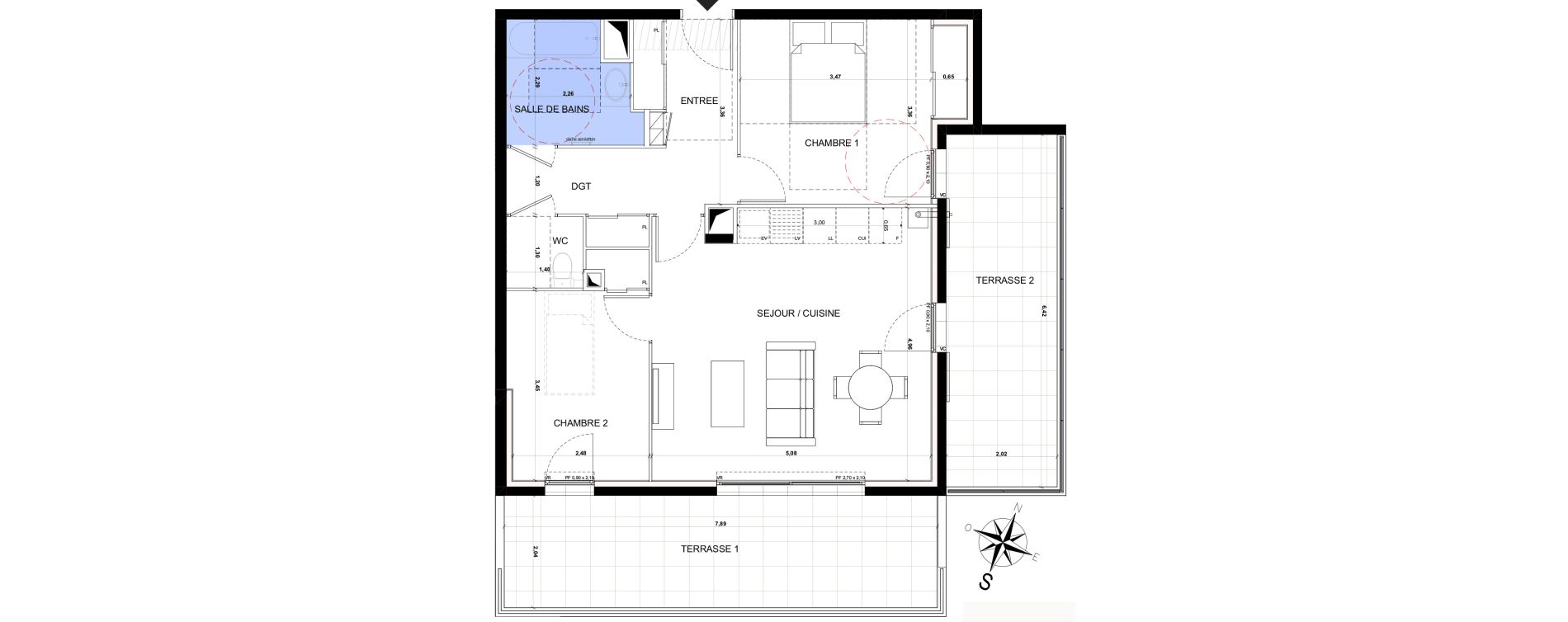 Appartement T3 de 62,80 m2 &agrave; Nice Pessicart