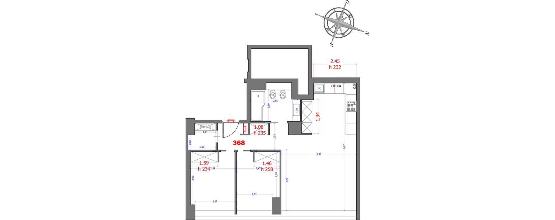 Appartement T3 de 56,10 m2 &agrave; Nice Bottero