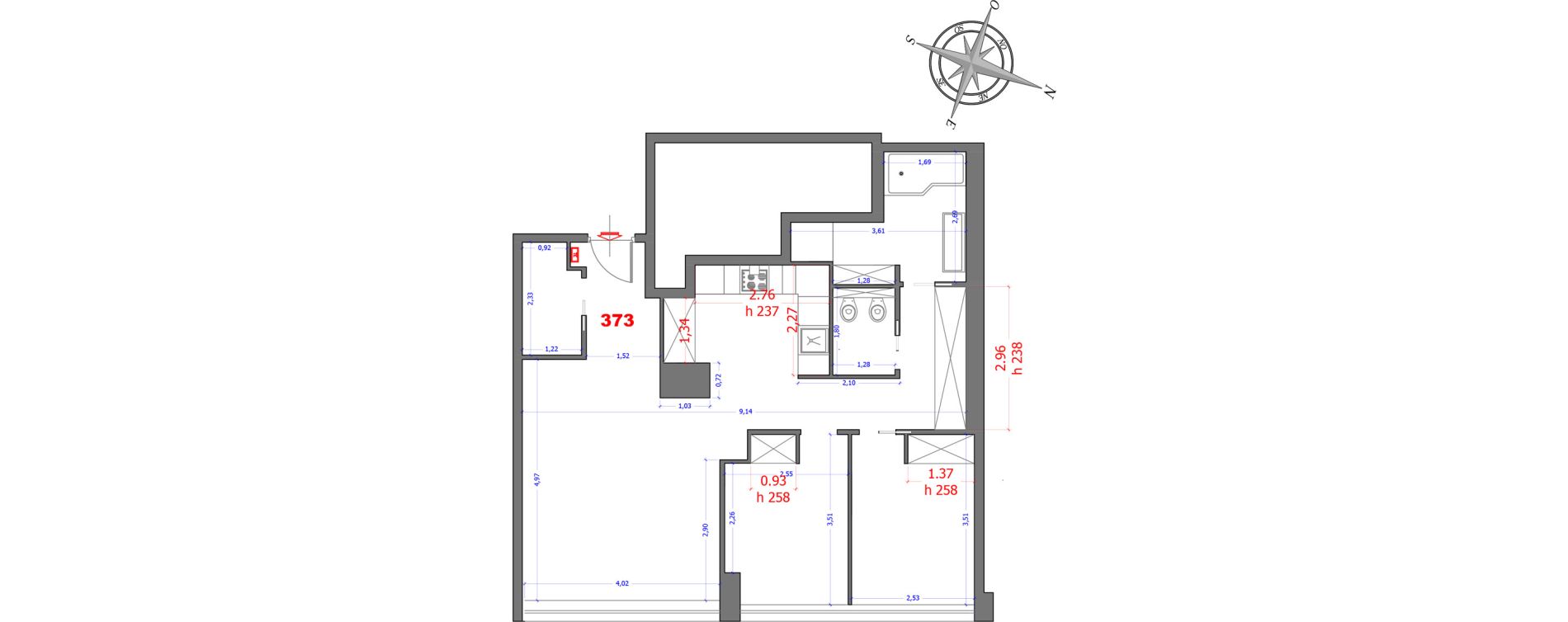 Appartement T3 de 64,40 m2 &agrave; Nice Bottero