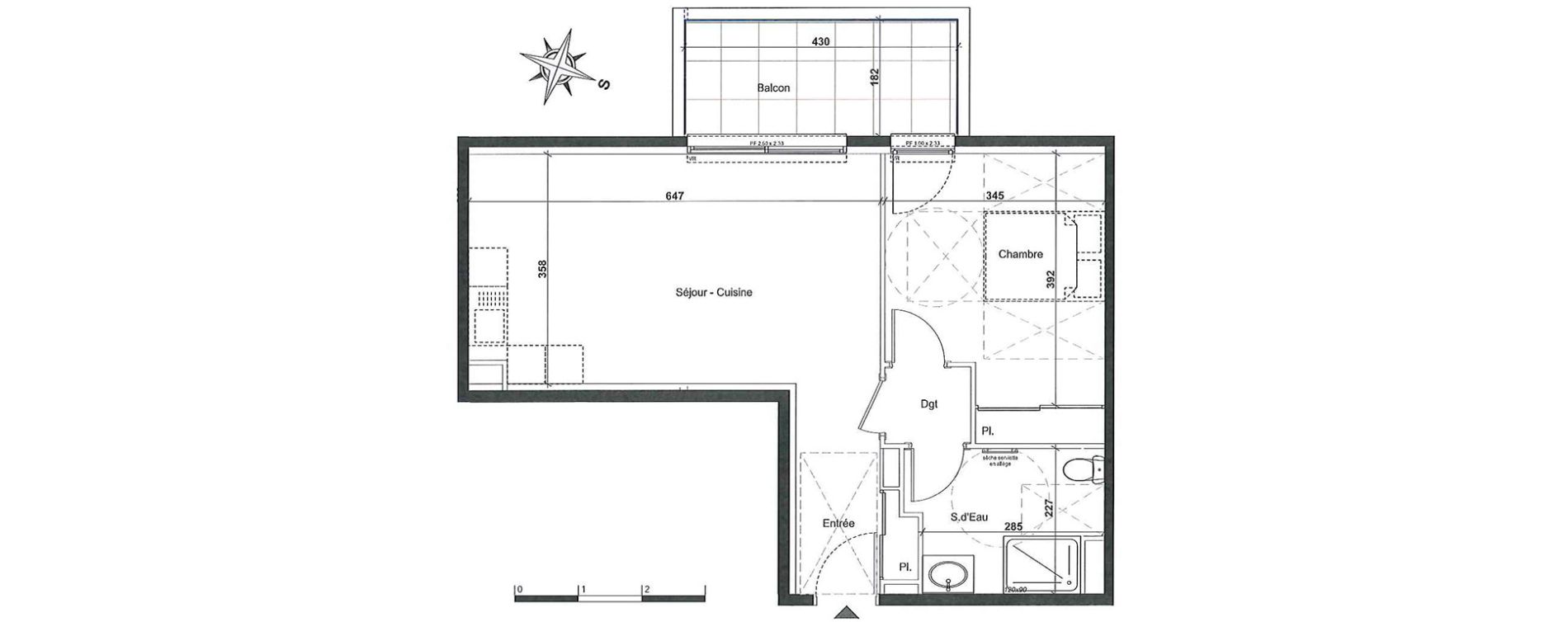 Appartement T2 de 49,10 m2 &agrave; Nice Cimiez