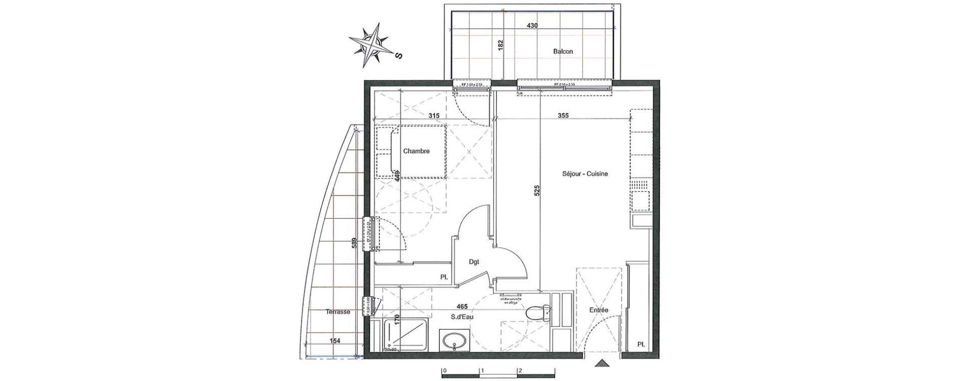 Appartement T2 de 47,00 m2 &agrave; Nice Cimiez