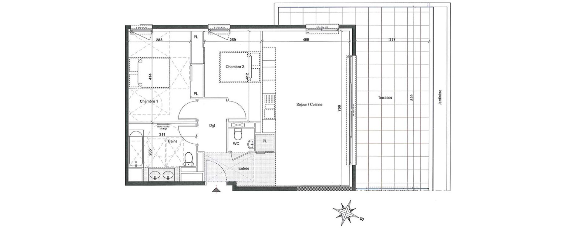 Appartement T3 de 66,50 m2 &agrave; Nice Cimiez