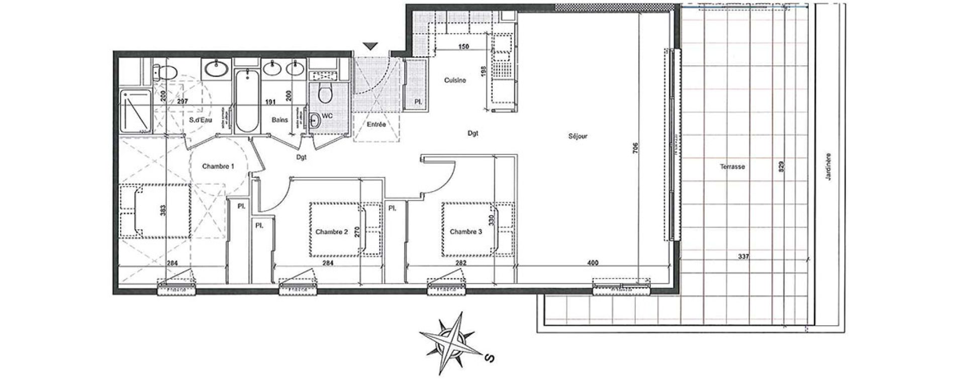 Appartement T4 de 88,00 m2 &agrave; Nice Cimiez