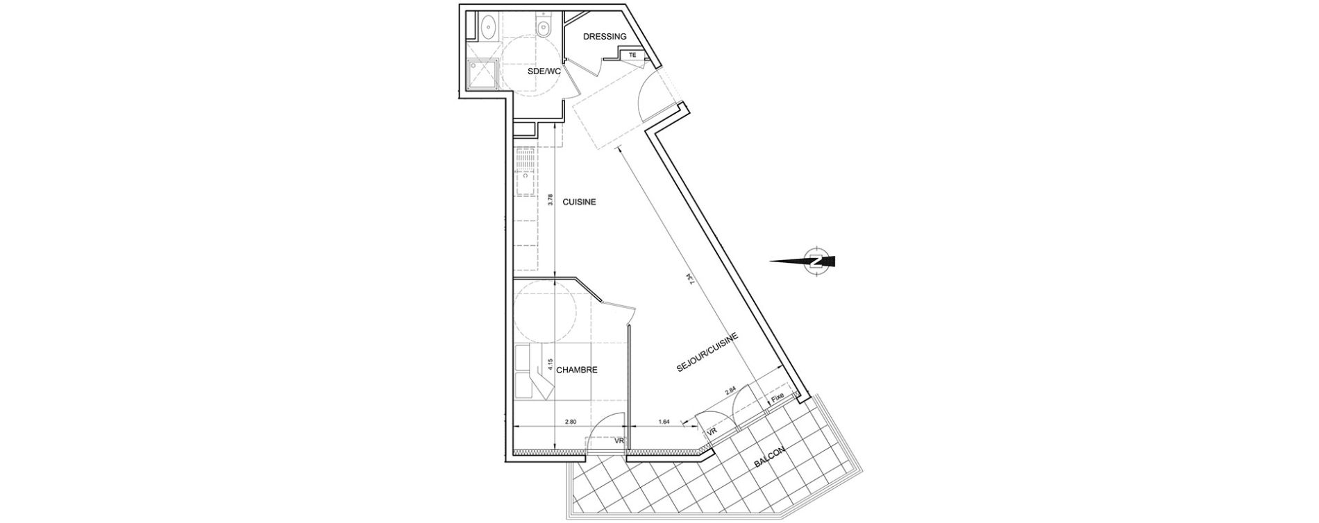 Appartement T2 de 51,08 m2 &agrave; Nice Cimiez