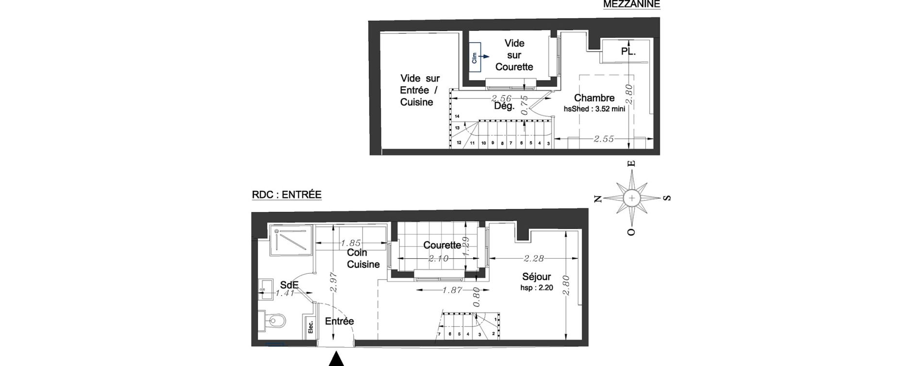 Duplex T2 de 27,00 m2 &agrave; Nice Carabacel