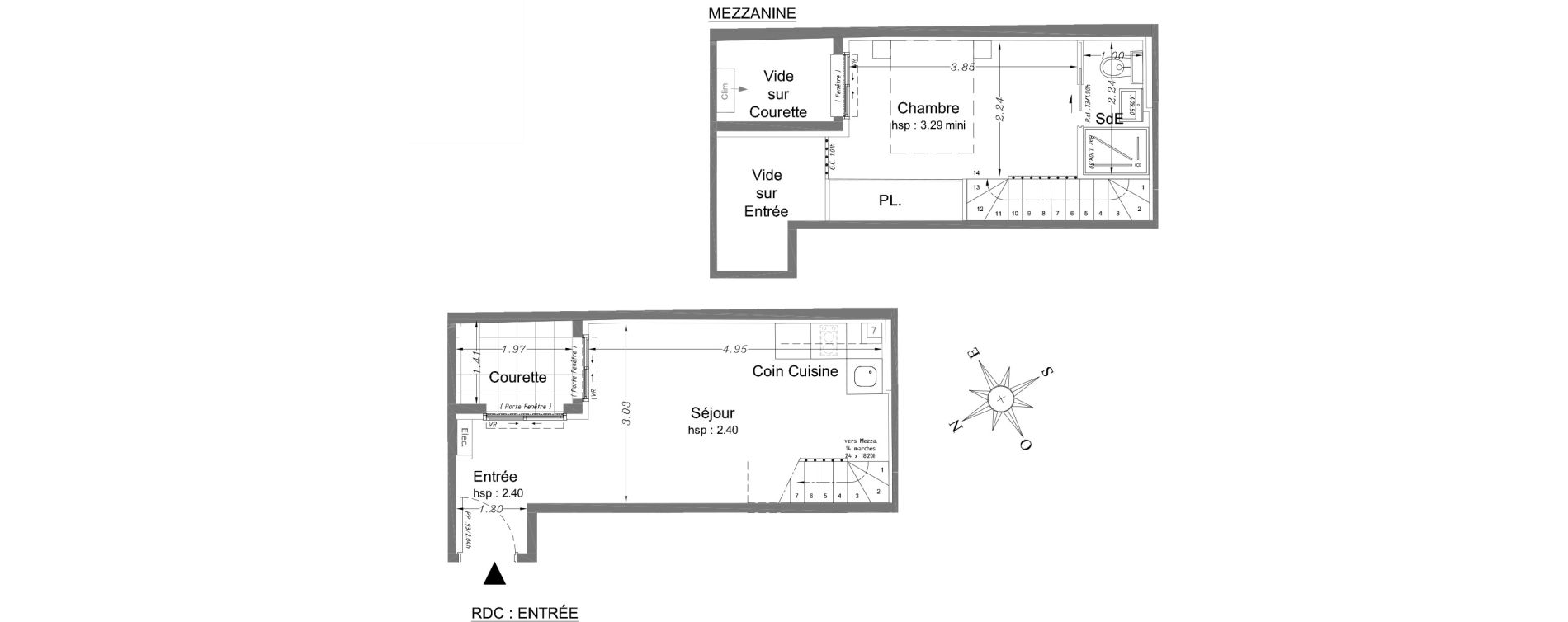 Duplex T2 de 29,75 m2 &agrave; Nice Carabacel