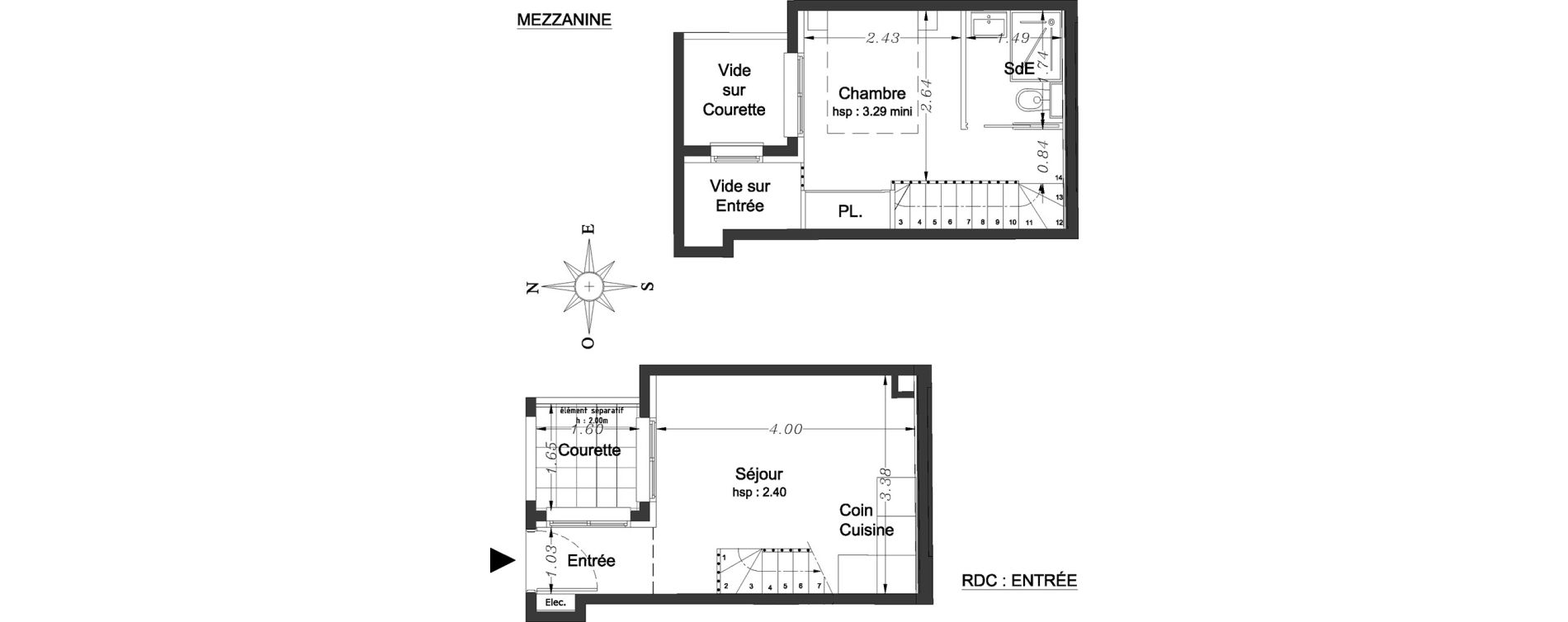 Duplex T2 de 25,05 m2 &agrave; Nice Carabacel