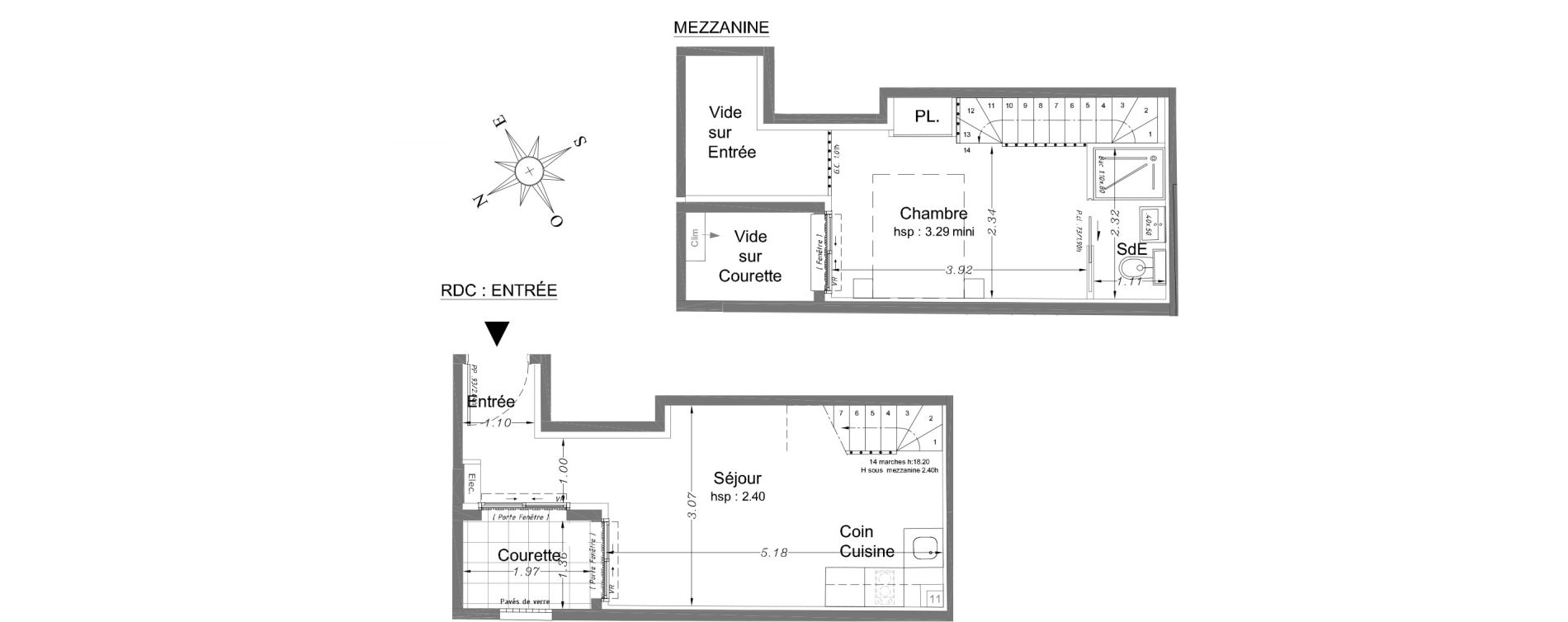 Duplex T2 de 28,80 m2 &agrave; Nice Carabacel