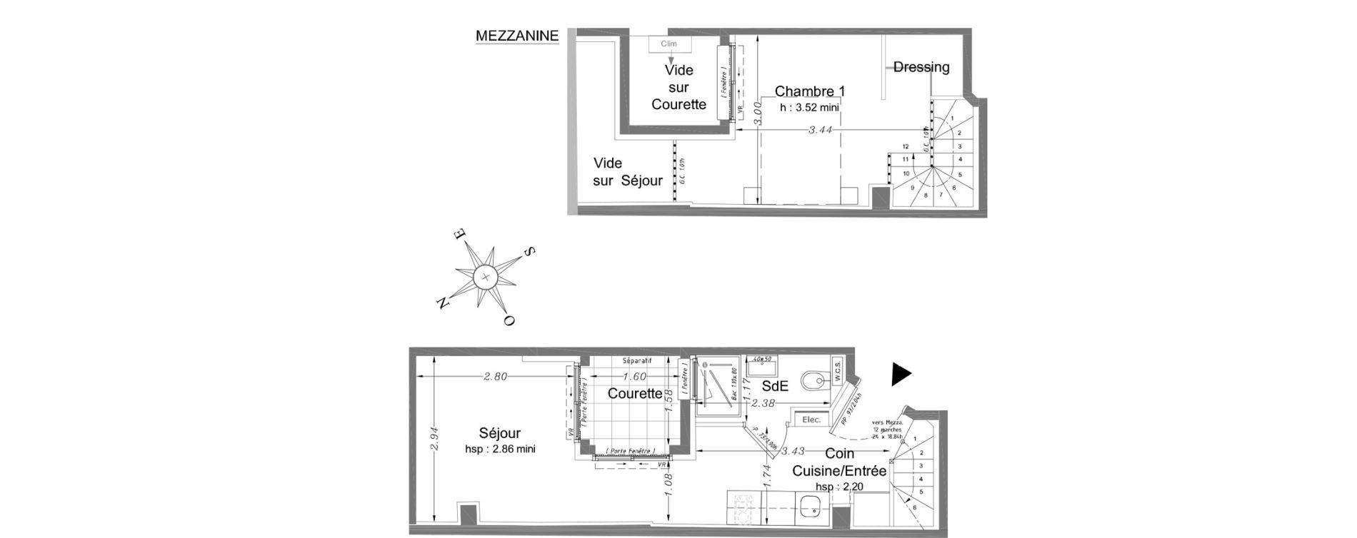 Duplex T2 de 30,40 m2 &agrave; Nice Carabacel