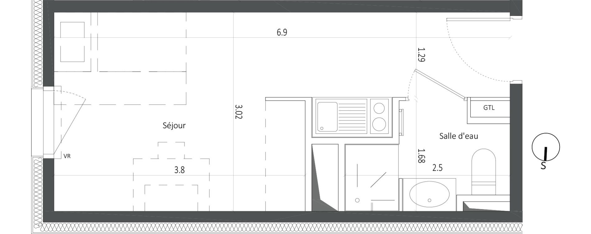 Studio de 19,40 m2 &agrave; Nice Saint roch