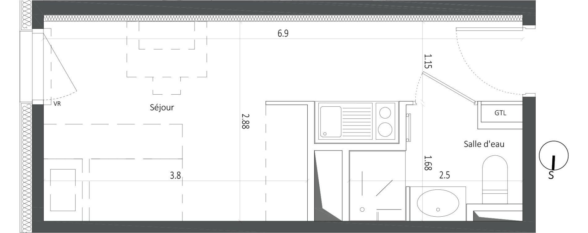 Studio de 18,40 m2 &agrave; Nice Saint roch