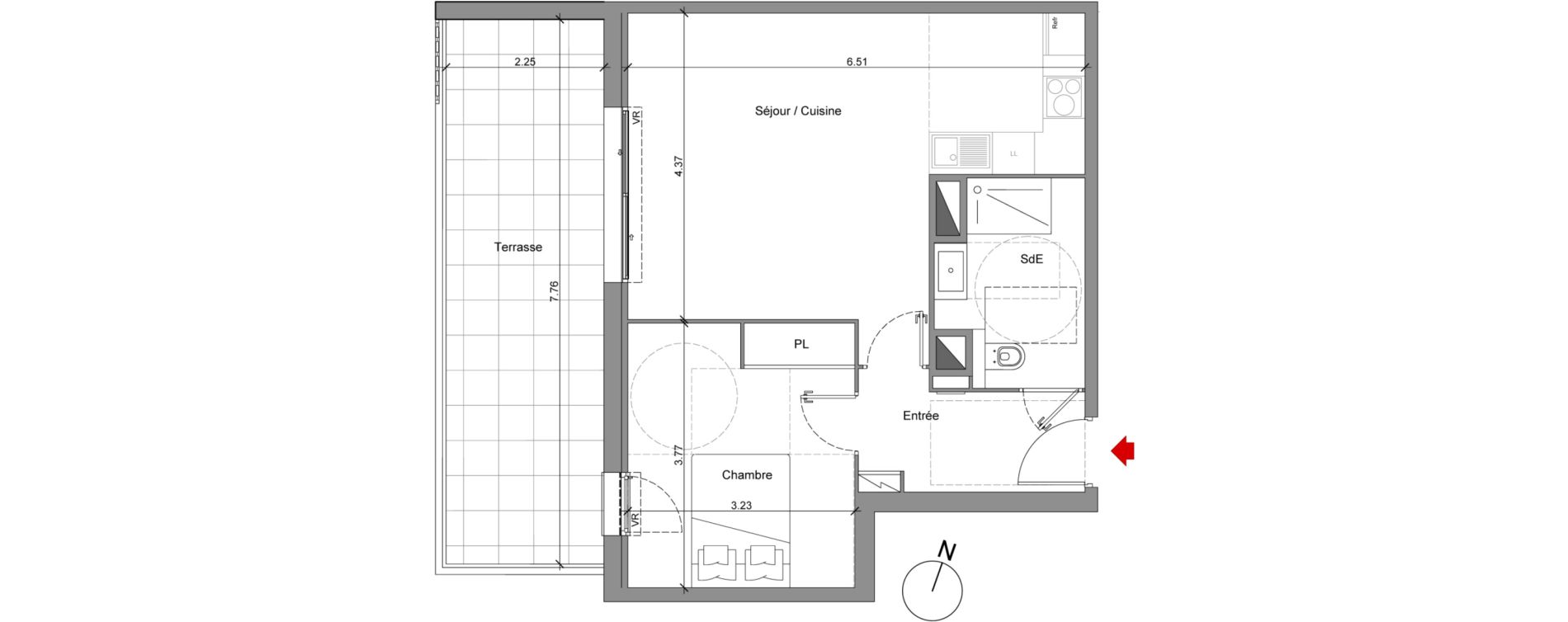 Appartement T2 de 46,83 m2 &agrave; Nice Saint antoine