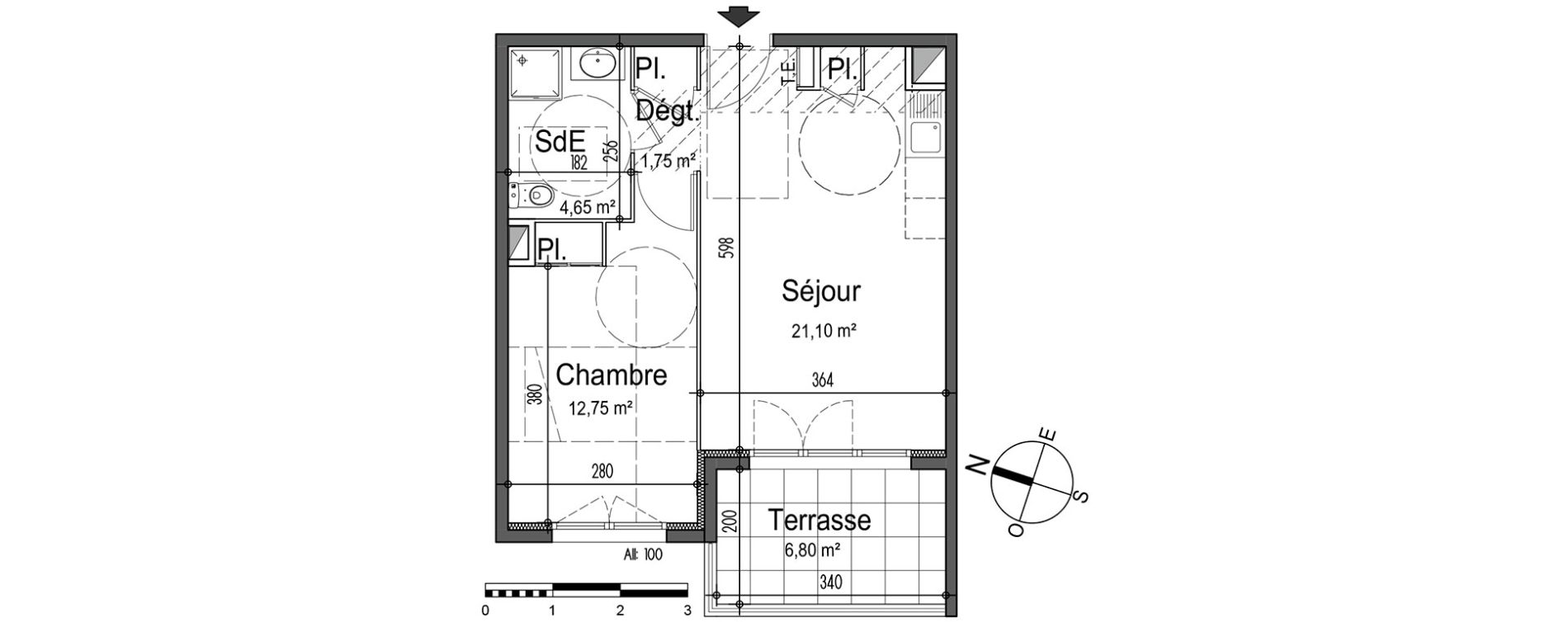Appartement T2 de 40,25 m2 &agrave; Nice Saint roch