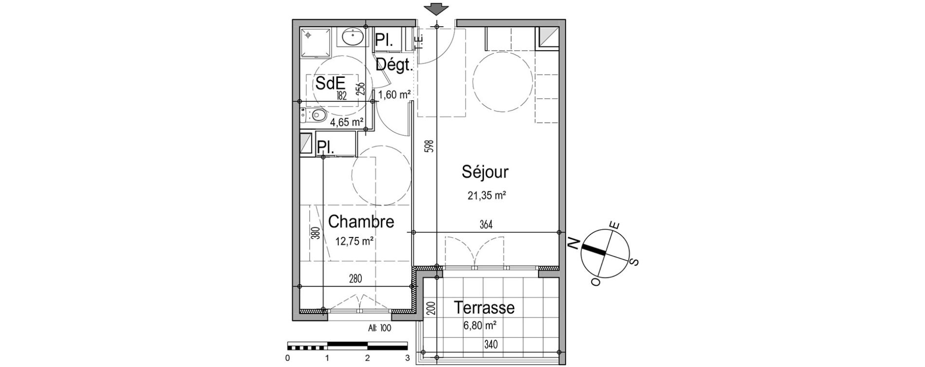 Appartement T2 de 40,35 m2 &agrave; Nice Saint roch