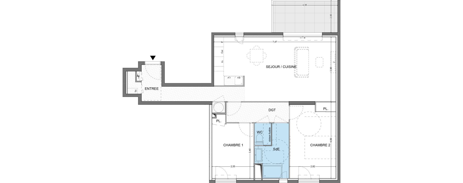 Appartement T3 de 70,04 m2 &agrave; Nice Cimiez