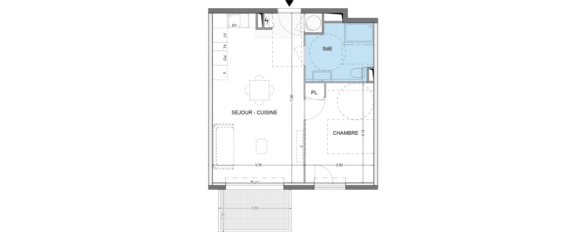 Appartement T2 de 44,35 m2 &agrave; Nice Cimiez