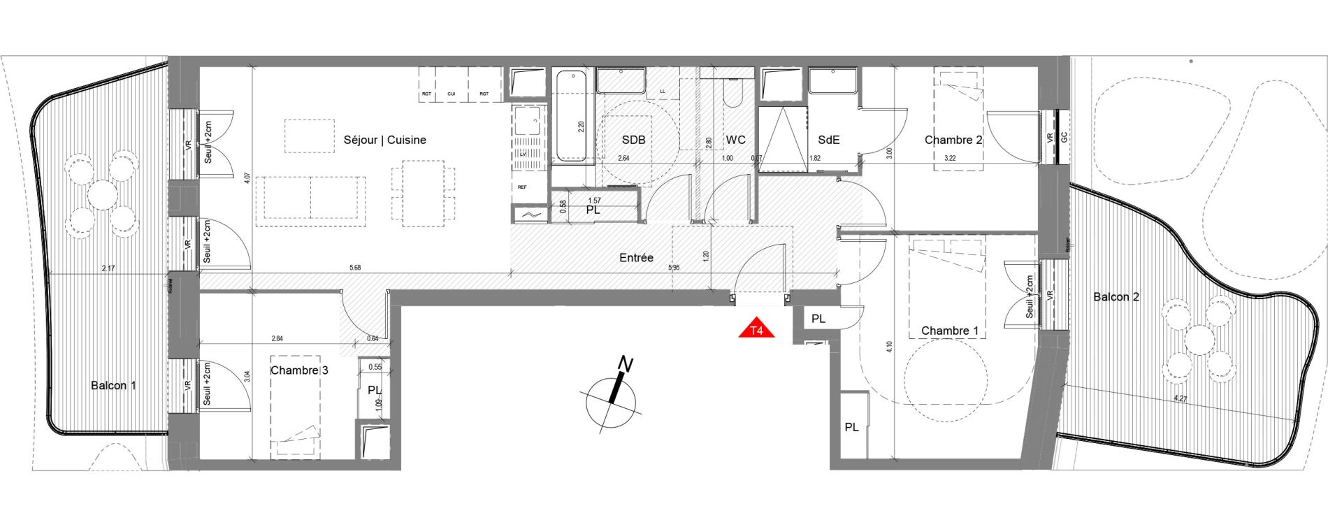 Appartement T4 de 80,49 m2 &agrave; Nice Joia