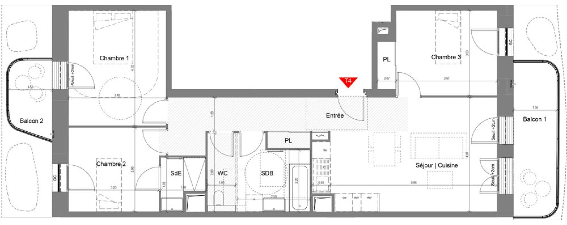 Appartement T4 de 82,38 m2 &agrave; Nice Joia