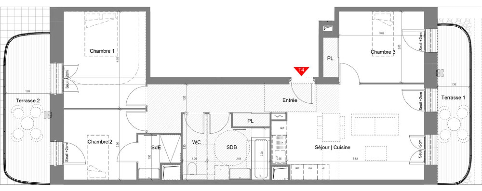 Appartement T4 de 82,19 m2 &agrave; Nice Joia