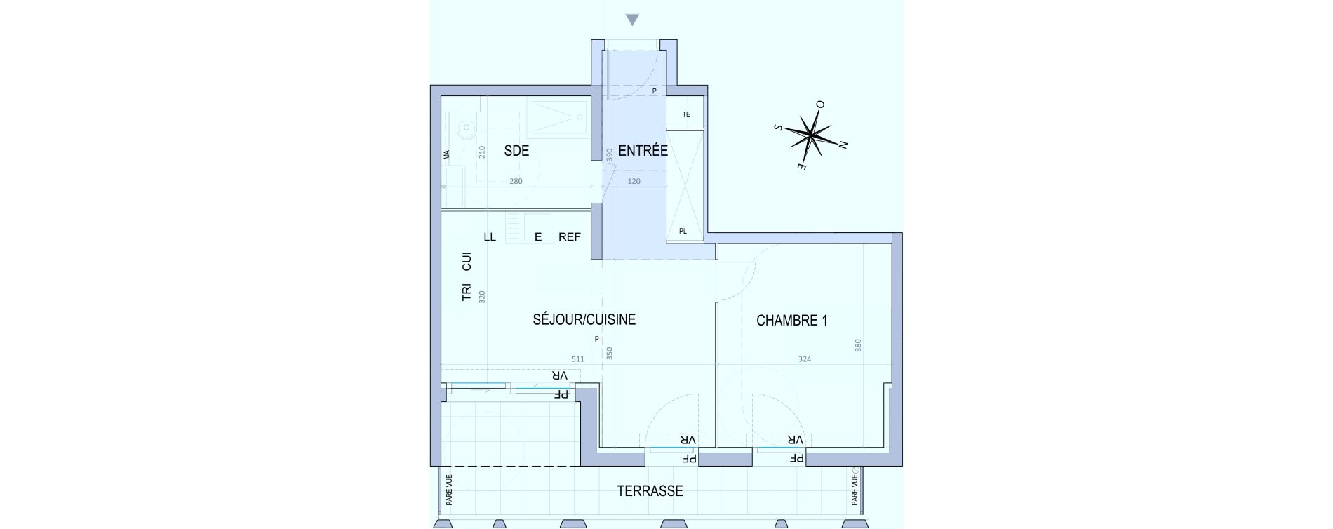 Appartement T2 de 41,10 m2 &agrave; Nice Joia
