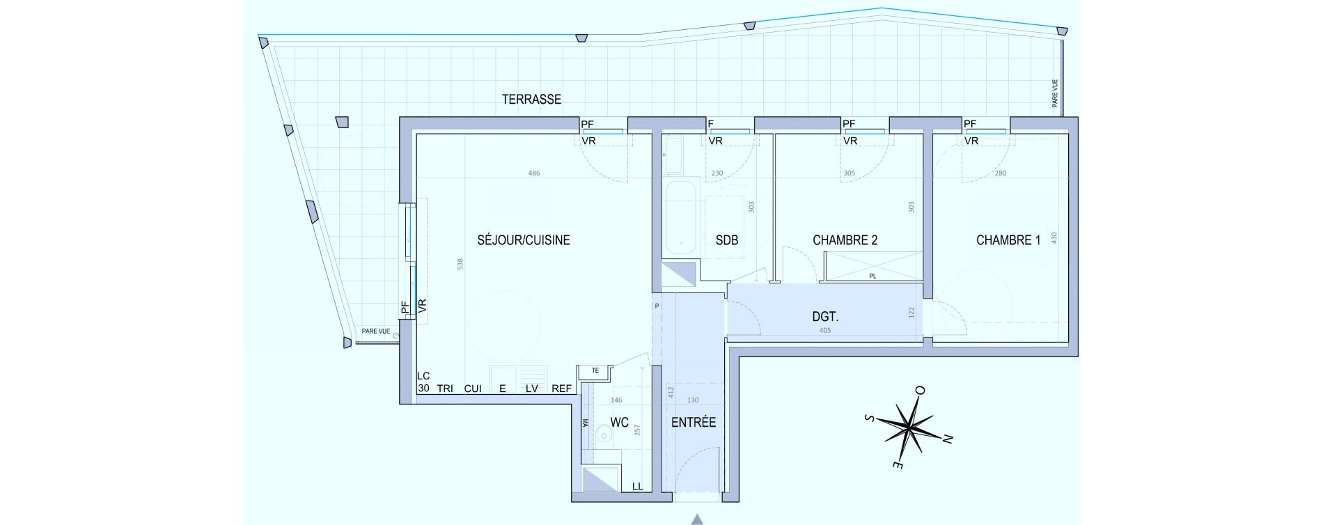Appartement T3 de 66,10 m2 &agrave; Nice Joia