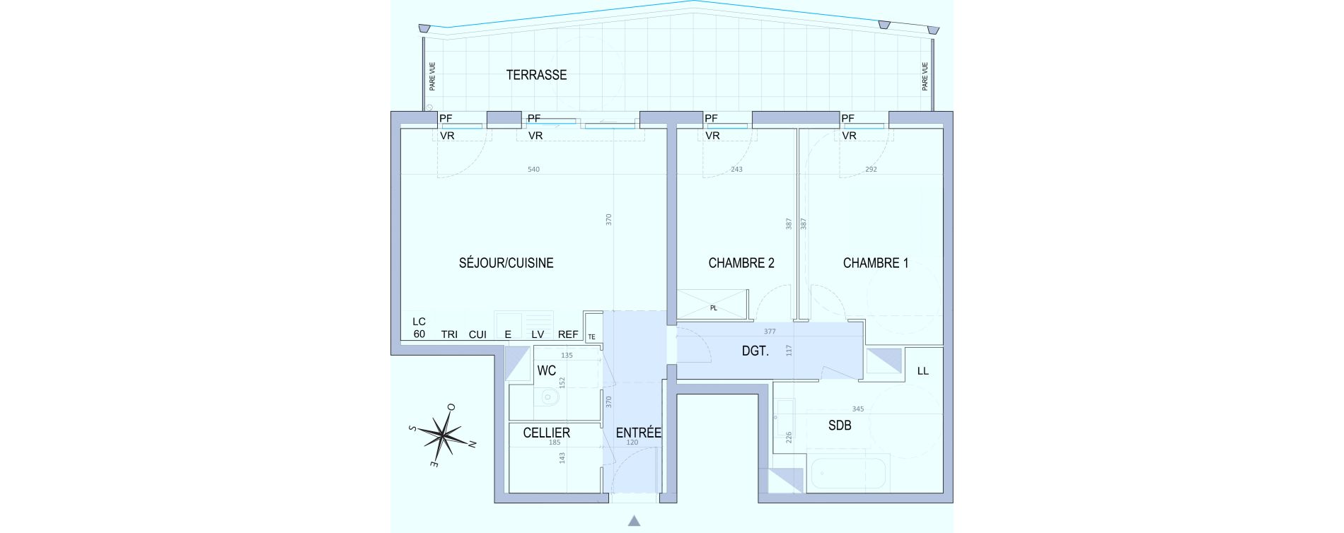 Appartement T3 de 65,40 m2 &agrave; Nice Joia