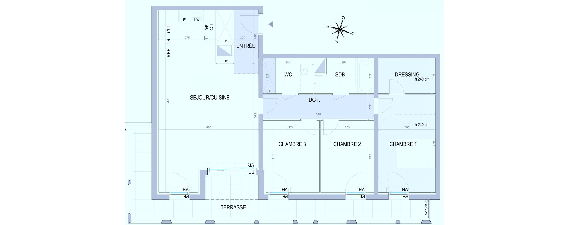 Appartement T4 de 90,70 m2 &agrave; Nice Joia