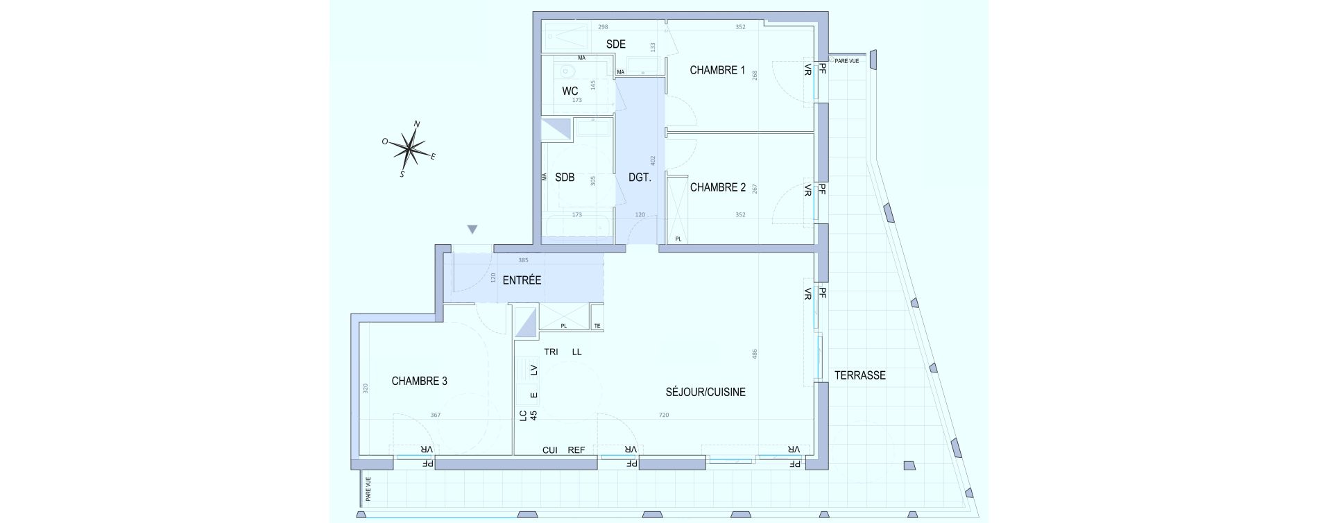 Appartement T4 de 81,90 m2 &agrave; Nice Joia